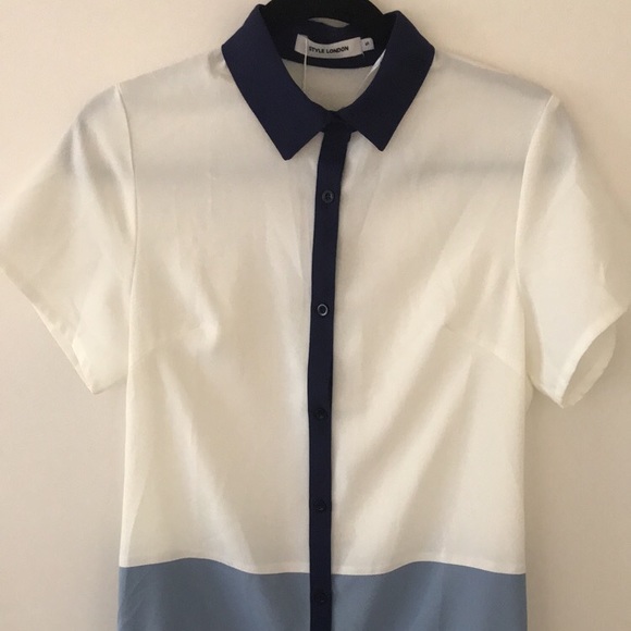 Color block shirt dress. Size S - Picture 2 of 4